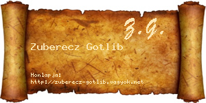 Zuberecz Gotlib névjegykártya